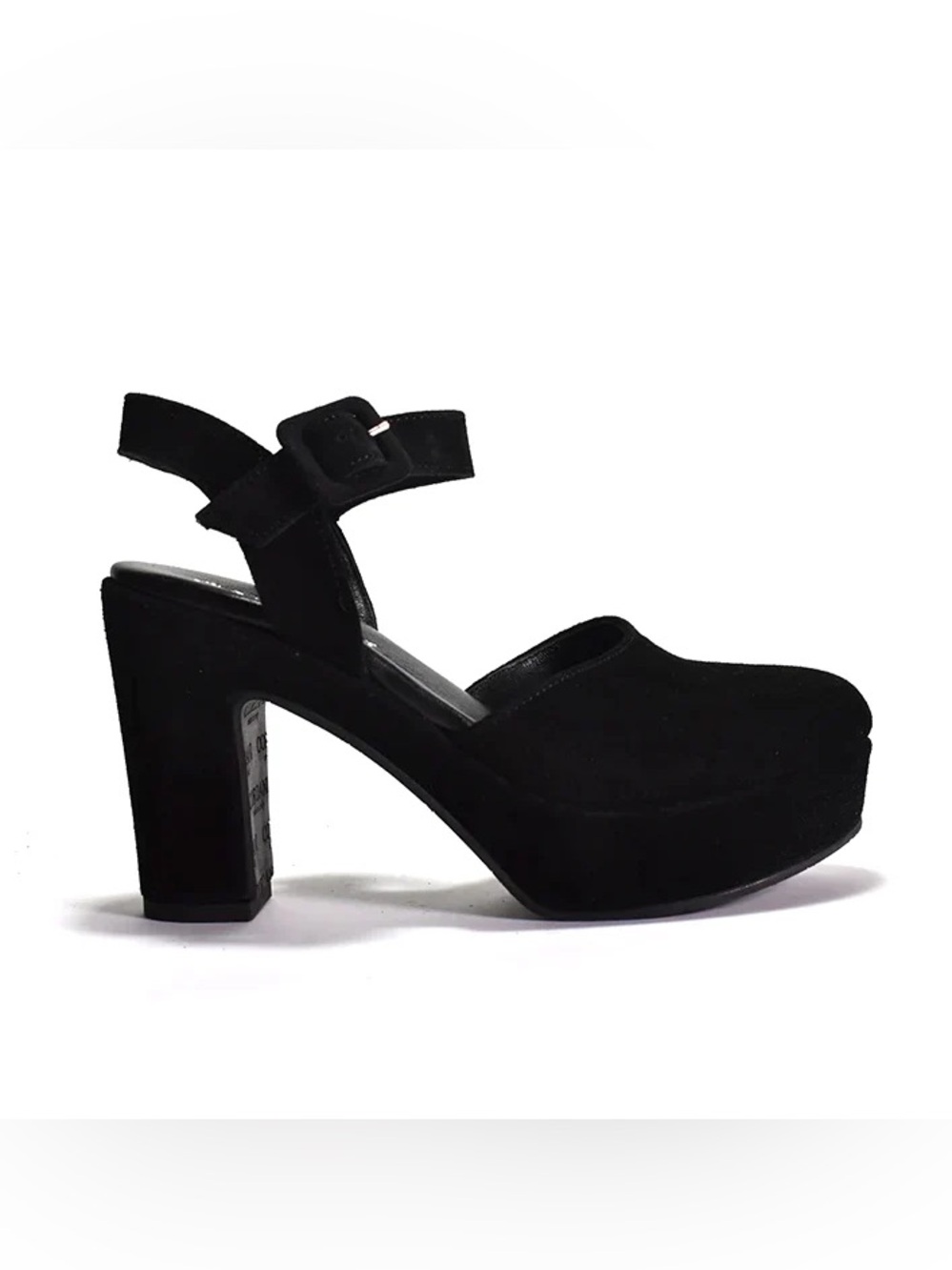 Cordini Torin Black Suede Heels Sz 38